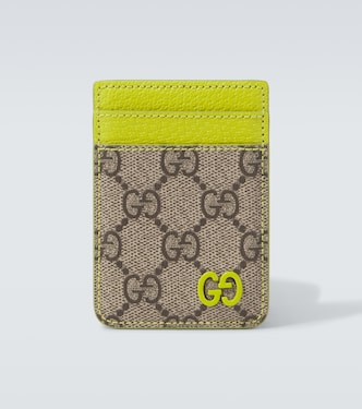 Portacarte in pelle e canvas GG Supreme | Gucci