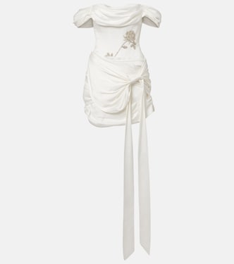 Paloma beaded draped minidress | Clio Peppiatt