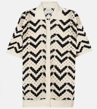 Anais crochet cotton polo shirt | Varley