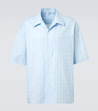 Jacquard logo cotton bowling shirt | Loewe
