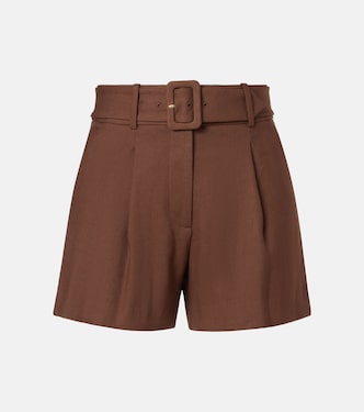 Piper belted linen-blend shorts | Veronica Beard