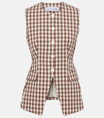 Lois gingham seersucker top | Veronica Beard
