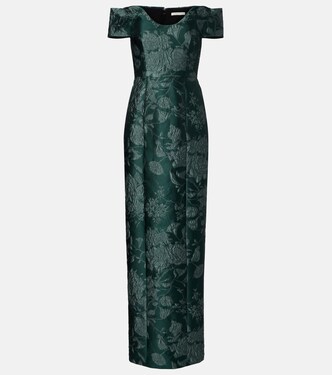 Aislinn floral cloqué bustier gown | Emilia Wickstead