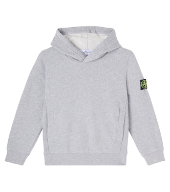 Compass cotton fleece hoodie | Stone Island Junior