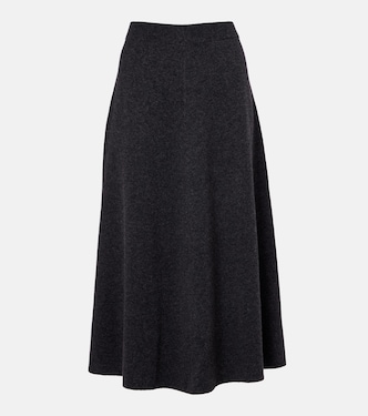 Wool and cashmere midi skirt | Jardin des Orangers
