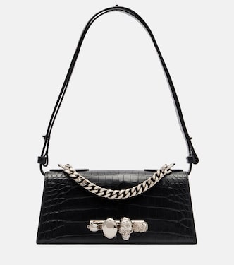 Jewelled Mini leather shoulder bag | McQueen