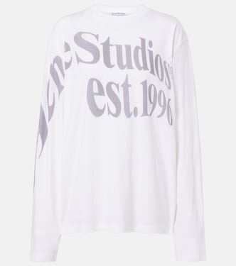Oversized cotton-blend jersey T-shirt | Acne Studios