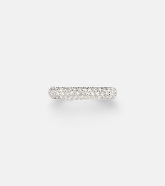 Jumbo 18kt white gold (750/1000) ear cuff with diamonds | Shay Jewelry