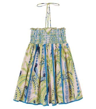 Cycas printed shirred dress  | Poupette St Barth Kids