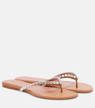 Sandalias Gigi de piel con cristales | Amina Muaddi