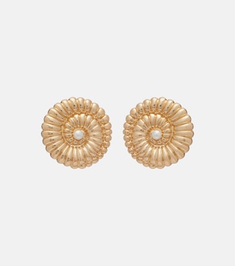 Faux pearl-embellished earrings | Self-Portrait