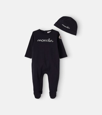 Baby cotton beanie and onesie set | Moncler Enfant