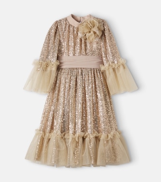 Vestido de tul con lentejuelas y volantes | Patachou