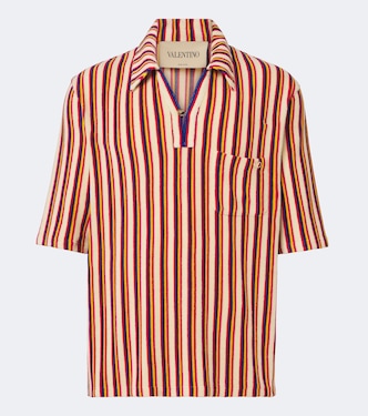 Striped terry polo shirt | Valentino Garavani