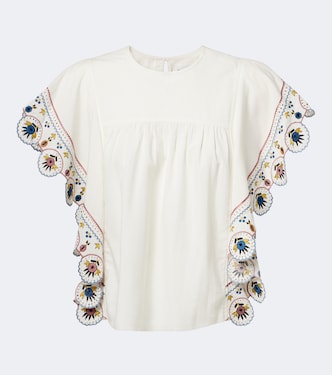 Marlie embroidered ruffled blouse | Marant Etoile