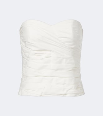 Opulence draped cotton corset  | Adriana Degreas