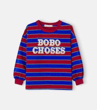 Striped cotton T-shirt | Bobo Choses