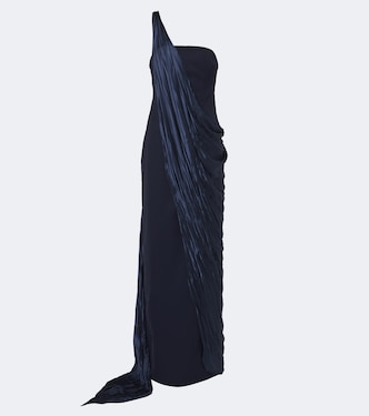Embellished bustier gown and cape set | Marmar Halim