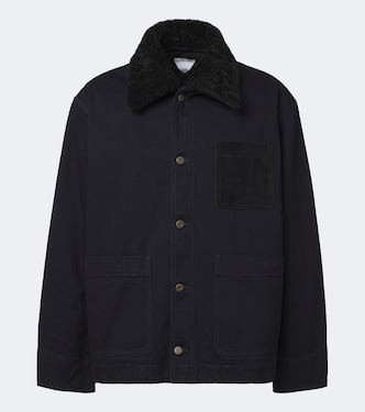 Shearling-trimmed denim jacket | Bottega Veneta