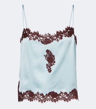 Avelaine lace-trimmed silk satin camisole | Dôen