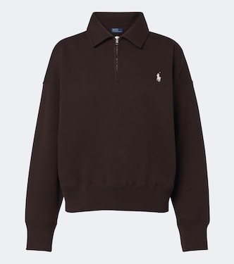 Cotton-blend jersey polo sweatshirt | Polo Ralph Lauren