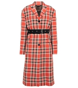 Belted checked coat | Acne Studios