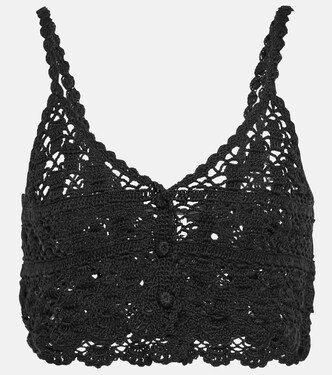 Cropped-Top Bianca aus Häkelstrick | Anna Kosturova