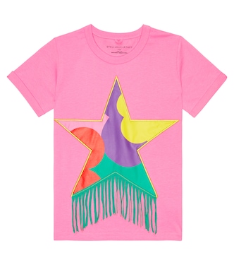 Fringe-trimmed cotton T-shirt | Stella McCartney Kids