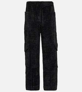 High-Rise-Hose aus Chenille | Ganni