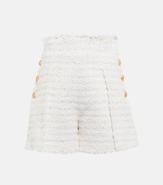 High-rise tweed shorts | Balmain