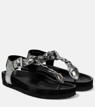 Brook metallic leather sandals | Isabel Marant