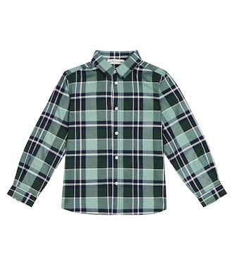 Daho checked cotton jersey shirt | Bonpoint