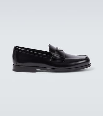 Brushed leather loafers | Prada