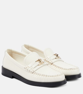 Mocasines Addie de piel con logo | Jimmy Choo