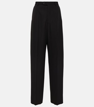 Mid-rise wool wide-leg pants | Balenciaga