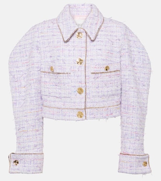 Chaqueta cropped de tweed de mezcla de algodón | Nina Ricci