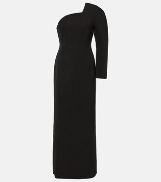 Robe longue Pablo asymétrique en crêpe | Jacquemus