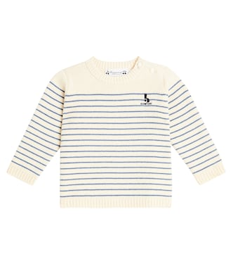 Baby Aleksi striped wool and cotton sweater | Bonpoint