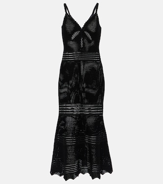 Crochet midi dress | Self-Portrait