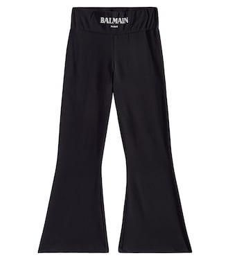 Cotton-blend jersey leggings | Balmain Kids