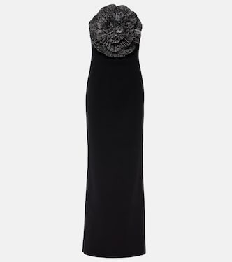 Lumi floral-appliqué gown | Rebecca Vallance