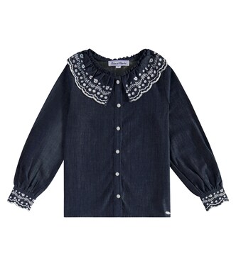 Embroidered denim shirt | Tartine et Chocolat