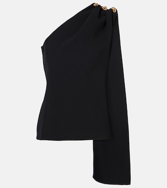 Knot caped draped crêpe top | Bottega Veneta