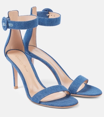 Portofino 85 denim sandals | Gianvito Rossi