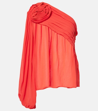 Floral-appliqué one-shoulder top | Farm Rio