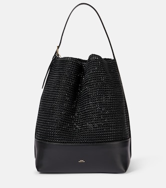 Belted woven leather tote bag | Toteme
