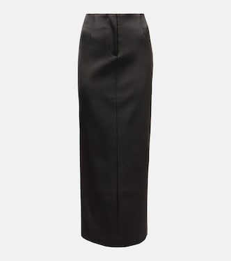 Script low-rise sateen midi skirt | Entire Studios
