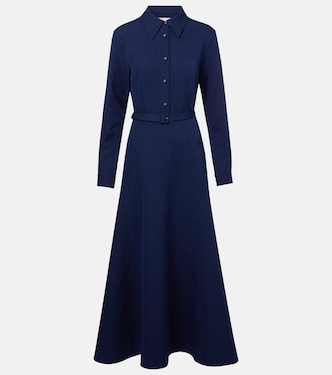 Belted crêpe shirt dress | Roland Mouret