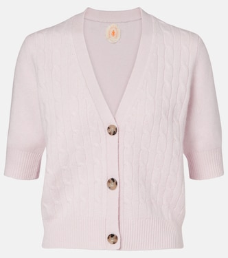 Cable-knit cashmere-blend cardigan | Jardin des Orangers
