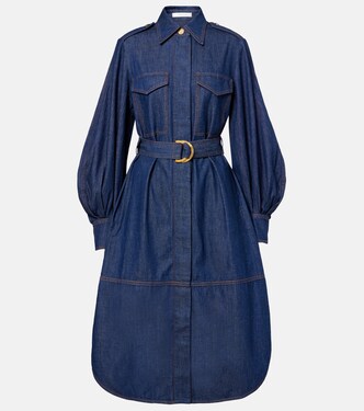 Vestido midi en denim | Zimmermann